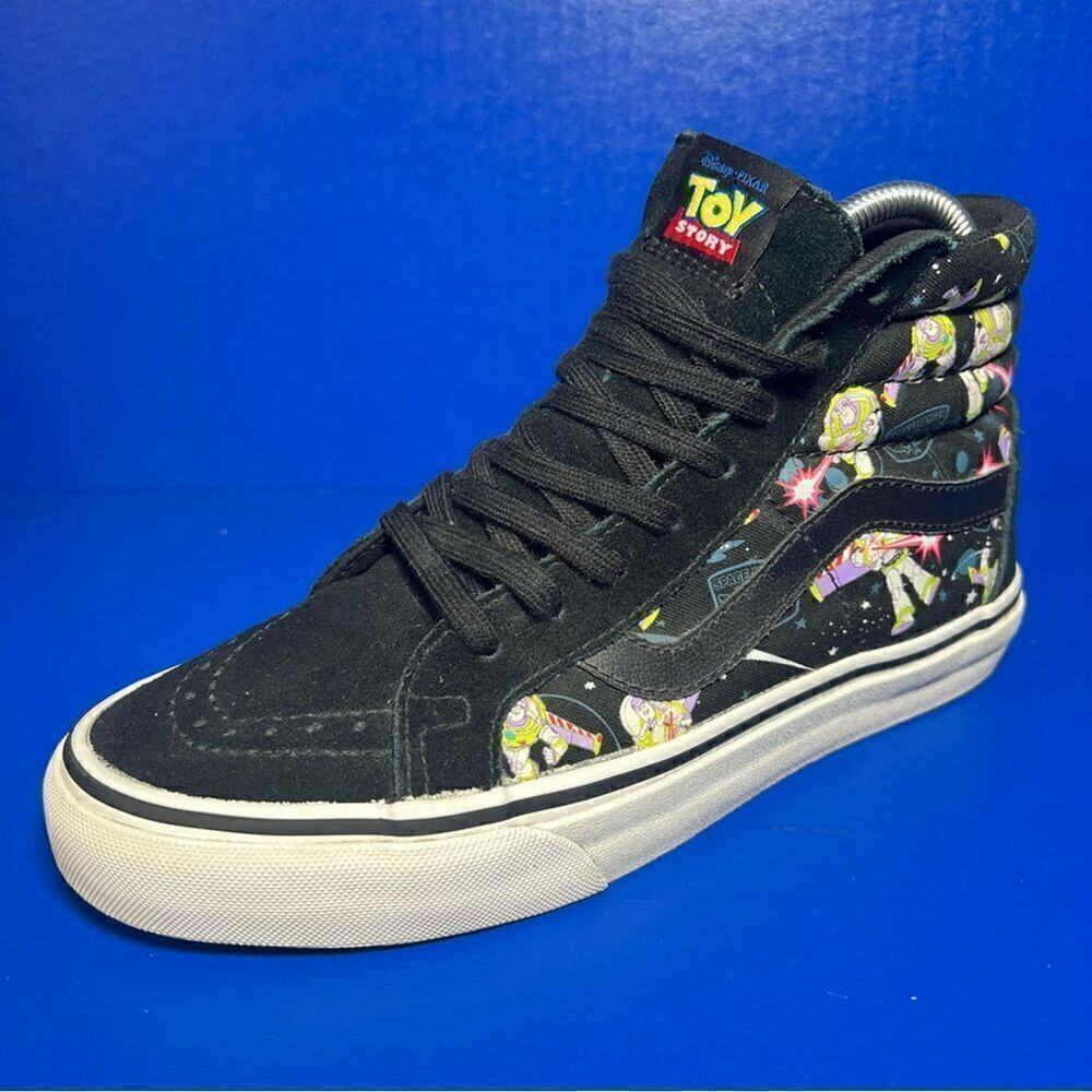 Vans x Toy Story Sk8-Hi Buzz Lightyear White Sneakers Men 6.5 Women 8 Disney
